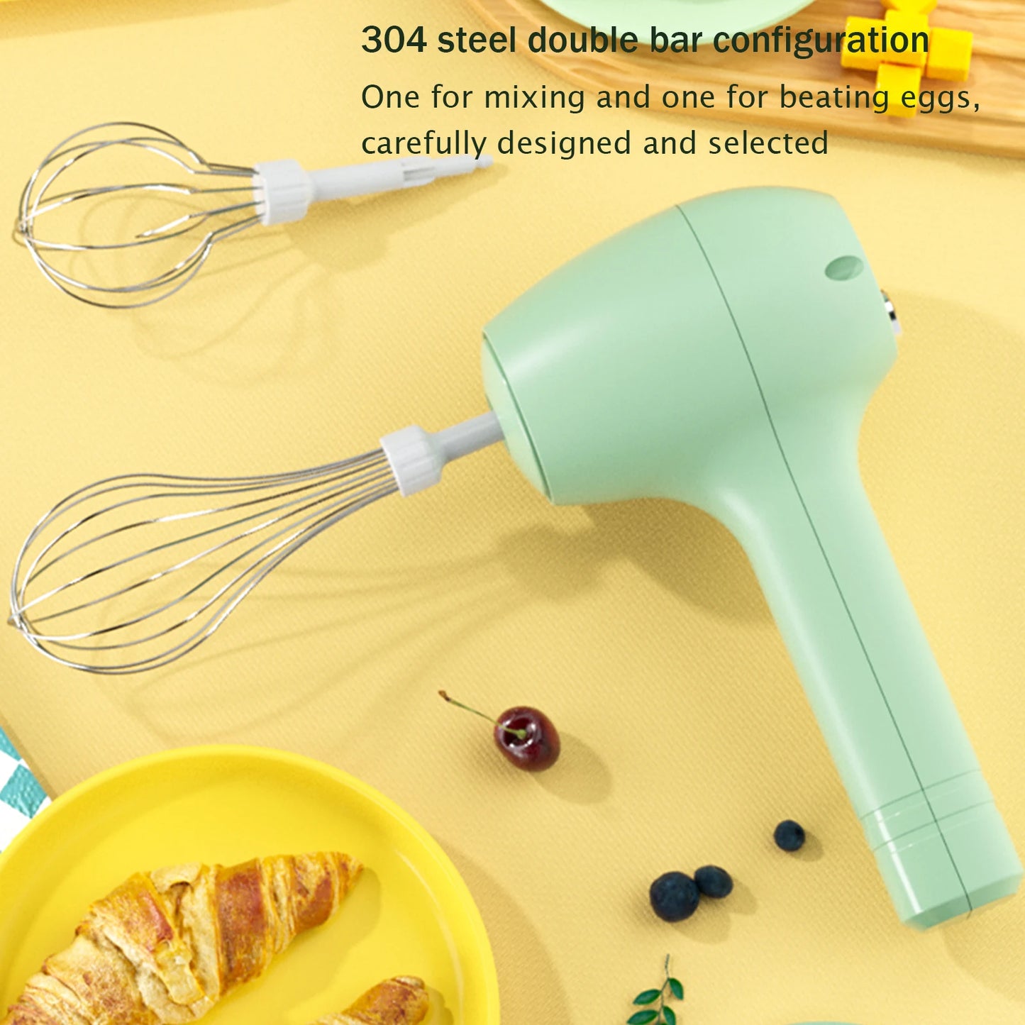 Wireless Portable Electric Food Mixer Automatic Whisk Egg Beater Butter Cream Vertical Whipper Kitchen Cordless Hand Blender