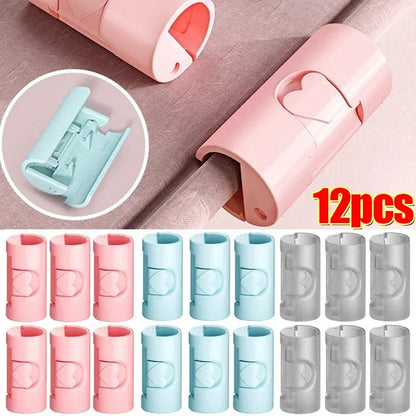 1/12Pcs Bedsheet Clips Plastic Non-Slip Clamp Quilt Bed Cover Holder Curtain Blanket Buckles Clothes Pegs Fasteners Fixer Device